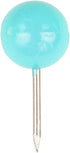 JAM PAPER 100/Pack Colorful Push Pins - Round Head Map Thumb Tacks - Teal Pushpins