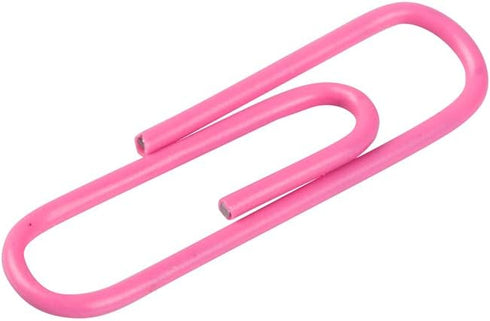 JAM PAPER Colorful Standard Paper Clips, Regular 1 Inch, Pink Paperclips, 100/Pack