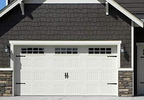 SANKINS Garage Door Magnetic Decorative Hardware, Faux Hinges Handle Kit for Curb Appeal, Black, Pack of 1