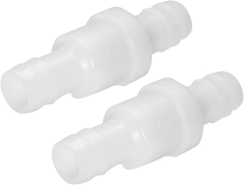 3/8" One Way Inline Check Valve, Non Return Ozone Resistance PVDF Plastic Fuel Oil Water Gas Pump Air Valve, Pack of 2