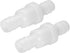 3/8" One Way Inline Check Valve, Non Return Ozone Resistance PVDF Plastic Fuel Oil Water Gas Pump Air Valve, Pack of 2