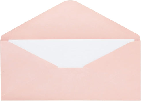 Juvale 96-Pack #10 Blush Pink Envelopes with Gummed Seal and V-Flap for Party Invitations, Mailing Business Letters