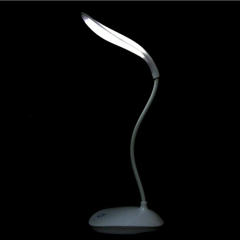 USB Charging Table Lamp with Flexible Neck, 3 Levels Dimmable LED Desk Light with Touch Switch for Night Reading