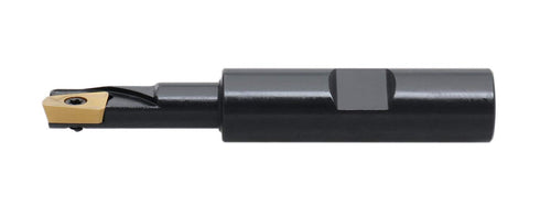 Accusize Industrial Tools 3/8'' 90 Deg Square Shoulder End Mill, 3'' Overall Length, Apkt11t3 Inserts, 1 Flute