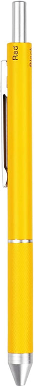 DUNBONG 4 in 1 Multicolor Pen, Metal Cased Multifunction Pen with 0.5mm Mechanical Pencil (Yellow)
