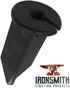 8-Inch Black Outdoor Light Support Stake - Durable Resin Fixture Spike with Wire Management