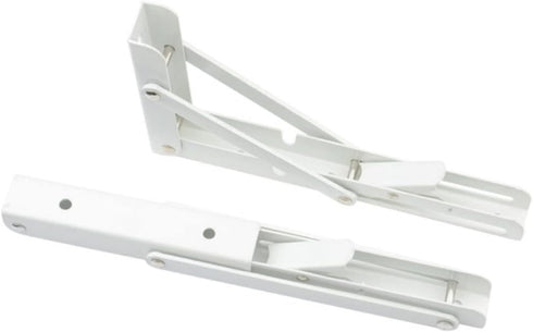 HOMSFOU Foldable Steel Shelf Bracket Triangular Support for Wall Mounted Storage for