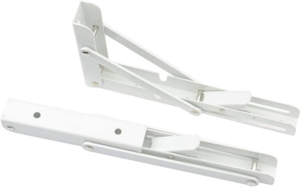 HOMSFOU Foldable Steel Shelf Bracket Triangular Support for Wall Mounted Storage for