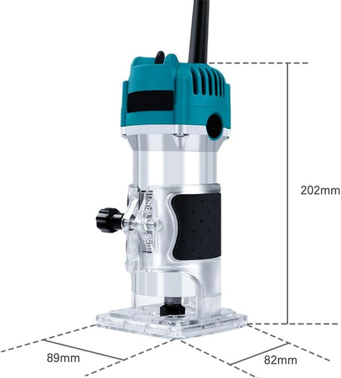 Elzenzhine 110V 800W 30000RPM 15 1/4 inch Set, 6 Router Tool, Compact Wood Router Tool Electric Handheld Palm Routers