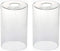 MISUOVERRE Clear Glass Cylinder Shade, 2 pack, Pendant Lights Shade Fixture Replacement Globes,
