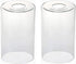 MISUOVERRE Clear Glass Cylinder Shade, 2 pack, Pendant Lights Shade Fixture Replacement Globes,