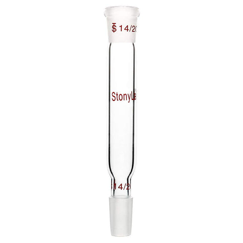 stonylab Glass Connecting Adapter, 90mm from 14/20 Outer Joint to 14/20 Inner Joint for Laboratory Lab Supply