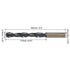 uxcell 2 Pcs Straight Shank Twist Drill Bits 13.5mm High Speed Steel 4341 for Stainless Steel, Alloy, Metal, Plastic,