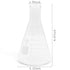 Glass Flask Erlenmeyer Flask, Narrow Mouth, 1000ml Graduated Flask with Stopper (Single).