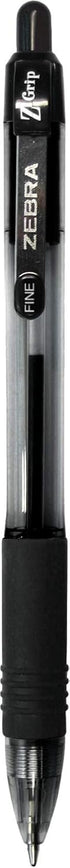 Zebra Pen Z-Grip Retractable Ballpoint Pen, Fine Point 0.7mm, Black/Blue, 30-Pack