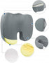 RESTEQ Tailbone 45x36 cm Orthopedic U-Shaped Seat Cushion for & Pressure Relief, Portable Memory Foam Pad, Non-Slip