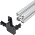 Zeberoxyz 4PCS Black 4040 Series 3-Way End Corner Bracket with M6 Screws for 8mm Slot T-Shape Aluminum Extrusion Profile