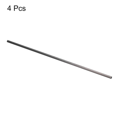 uxcell 4Pcs Carbon Fiber Tube 200mm, 2.5 x 4mm Pultruded Tubing for RC Airplane, Kite Wing, Quadcopter Arm