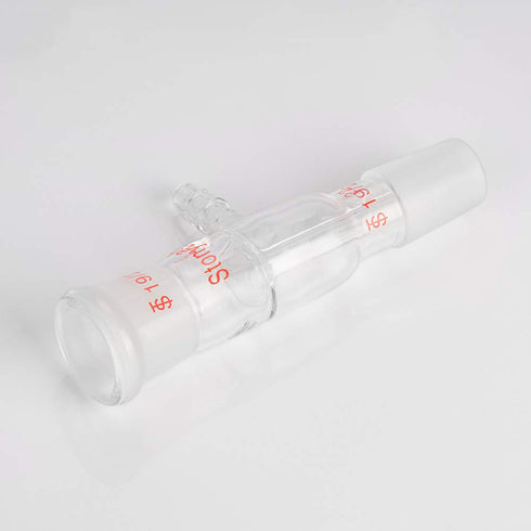 StonyLab Glass Vacuum Take Off Adapter, Straight, Short Stem with 19/22 Joints