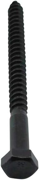 Renovators Supply Manufacturing Lag Bolts, 4 in. Black Zinc Plated Steel Lag Screws, Pack of 10