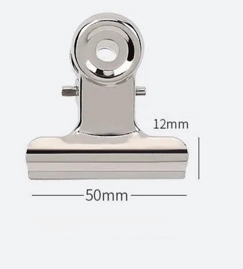Large Metal Hinge Clips, 16 Pack 2 Inch Chip Clips for Food Bags, Silver Binder Paper Clip Clamp