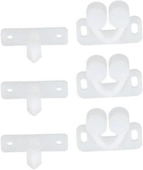 3Pcs White Plastic Marine Boat Ball Catch Door Cupboard Spring Back Plates Roller Latch Cabinet Hardware Tools
