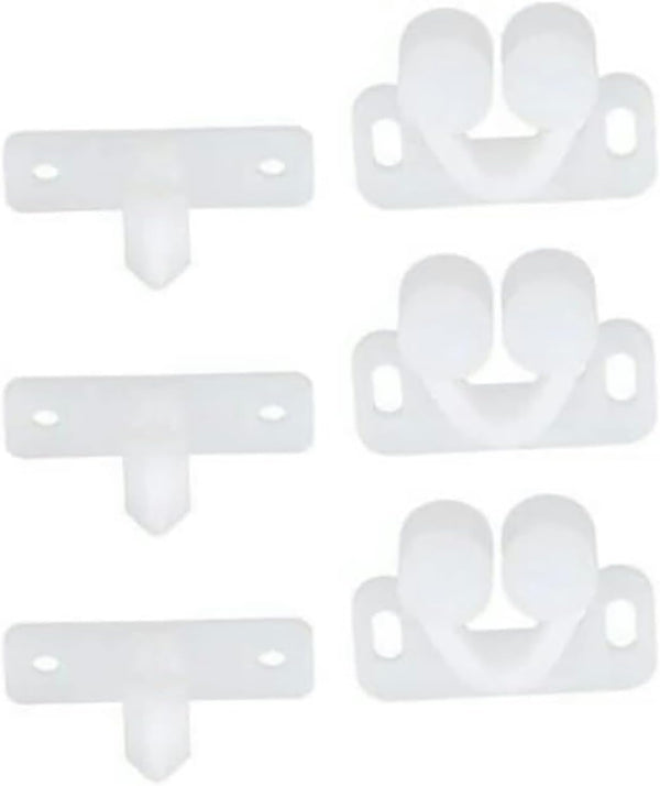 3Pcs White Plastic Marine Boat Ball Catch Door Cupboard Spring Back Plates Roller Latch Cabinet Hardware Tools