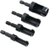 4pcs Wood Plug Hole Titanium Coated Cutter Drill Bits Set, 6mm/10mm/13mm/16mm for Woodworking Cork Hole