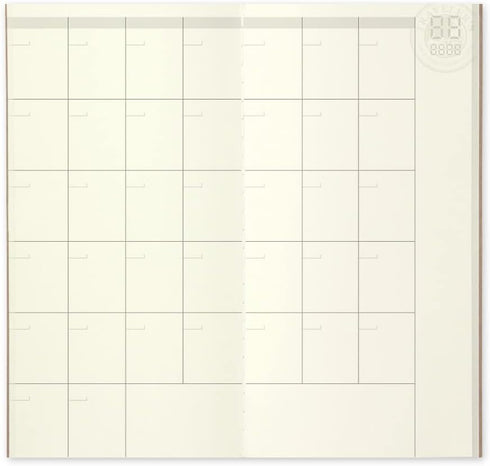 Midori Traveler's Notebook, 1 X Monthly Diary (Refill 017)