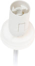 Simple Designs LT3337-WHT Fun Shaped Sitting Night Light Table Lamp, White Porcelain Elephant