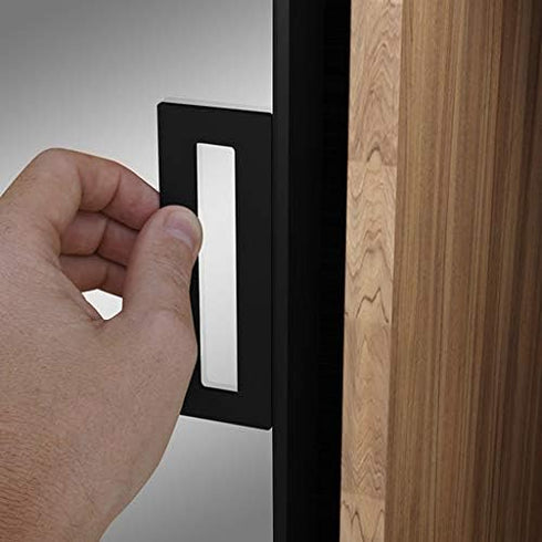 HRX STQ 2 Pack Sliding Aluminium Barn Door Handle, Self-Adhesive Edge for Pocket Closet Doors