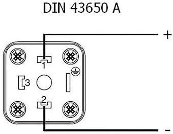 DIN 43650 Type A 3 Prong Solenoid Connector Plug with LED Light, Compatible with 12V & 24V