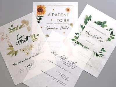 Japanese Traditional Ogawa Washi Paper for Digital Printing, Letter Size (8.5 x 11 in), Plain Translucent, 30 Sheets