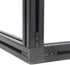 Zeberoxyz 4PCS Black 4040 Series 3-Way End Corner Bracket with M6 Screws for 8mm Slot T-Shape Aluminum Extrusion Profile