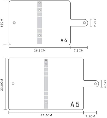 Index Tabs for A5/A6 6-Holes Cover Round Ring View Binder File Folder Loose Leaf Sheet Protectors (Laser Cover,