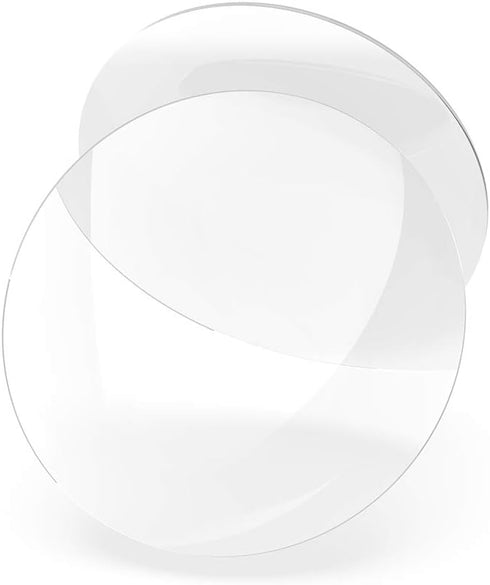 Door Knob Wall Shield, Transparent Round Soft Rubber Protector, Self Adhesive Door Handle Bumper Pack of 2 (Large Round