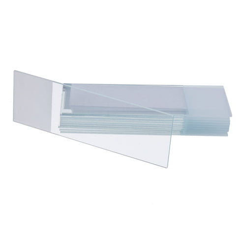 BOJACK 100 Pcs Pre-Cleaned Microscope Slides with Ground Edge & 200 Pcs Pre-Cleaned Cover Glasses, 4 Droppers