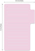 Pastel Tab Shaped Sticky Note Pad Assortment, Set of 3 To Do Pads, 3.5" x 5", 50 Sheets Per Pad, Made in USA