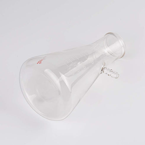 StonyLab Glass 250ml Heavy Wall Borosilicate Glass Filtering Flask, Bolt Neck with Tubulation