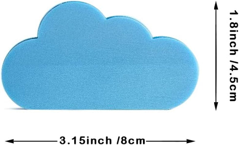 Cute Cloud Sticky Notes 6 Pack - Translucent Self Adhesive Removable Waterproof Fun Colored Notes