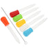 4Pcs Blue 5Ml Small Silicone Reusable Plastic Feeding Medicine Liquid Eye Ear Graduated Pipette Dropper
