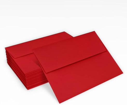 LUXPaper 4Bar A1 Invitation Envelopes | 3 5/8" x 5 1/8" | Ruby Red | 50 Qty | Peel & Press | 80lb. Text