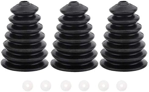 3Pcs Rubber Dust Cover for Electric Hammer Drill, Scalable Collector for 6mm-16mm Drill Bits (Black)