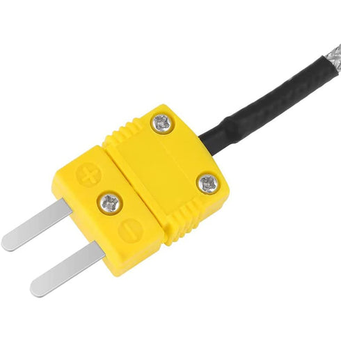 1/8" NPT Threade K-Type Thermocouple Control Temperature Controller Sensor Probe Compression Fittings and Mini Connector 1M