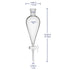 Conical Separatory Funnel, 250 ml Heavy Wall Borosilicate Glass with 24/29 Joints and PTFE Stopcock