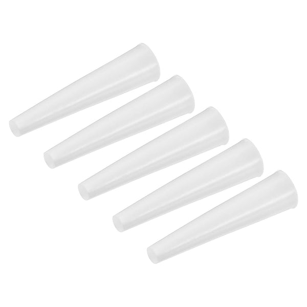 MECCANIXITY Silicone Rubber Tapered Plug, 3mm to 6mm Solid White for Powder Coating, Laboratory Use, 20 Pieces