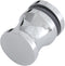CKB Bathroom Shower Glass Round Single Sided Door Knob, Polished Steel with Solid 304 Stainless Steel Handle Pull
