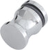 CKB Bathroom Shower Glass Round Single Sided Door Knob, Polished Steel with Solid 304 Stainless Steel Handle Pull