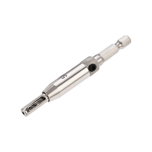 uxcell Self Centering Hinge Tapper Core Drill Bit, 5/64 Diameter Hole Puncher for Woodworking, Silver