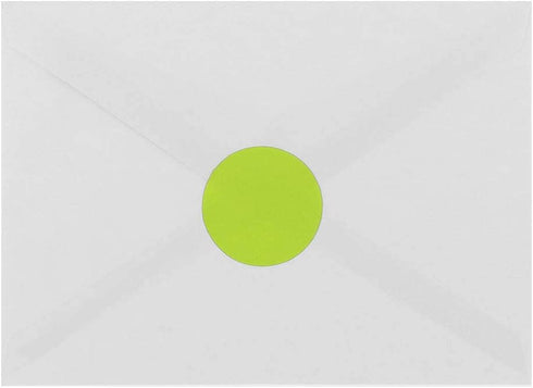 JAM PAPER Ultra Lime Green Circle Label Sticker Seals, 1 2/3 Inch Diameter, 120 Round Labels/Pack